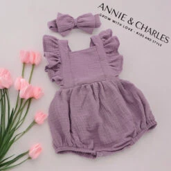 Annie & Charles® Baby Bloomer Mit Haarband Bio-Baumwolle -Annie & Charles 10 1a2649b0 33a3 49f7 ad23 f5b89175cdac Photoroom