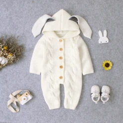 Annie & Charles® Strick-Jumpsuit Mit Hasenohren -Annie & Charles 1365397187081