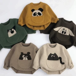 Annie & Charles® Gestrickter Pullover ANIMAL