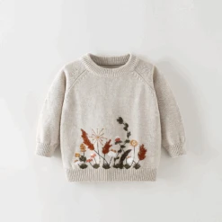 Annie & Charles® Gestrickter Pullover Mit Floralem Stick -Annie & Charles 1 c5ba52cc ec1d 434a b8b7 692eb1a6cbac