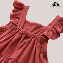 Annie & Charles® Rotes Leinen Kleid