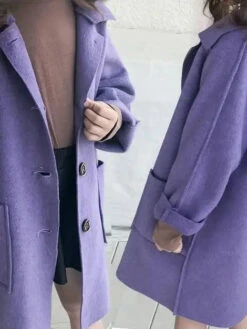 Annie & Charles® Premium Wolle Mantel LEA -Annie & Charles f2884160873694981bb07bc25be59622b0fcc8dcec7856ebc4a1d081608bfd66